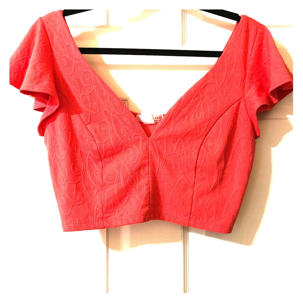 Salsa Red Crop Top SIZE: LARGE